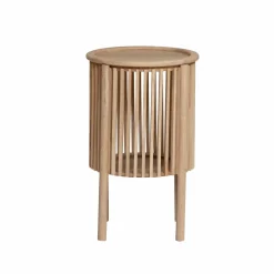 Table de chevet ronde en bois de pin Vénus