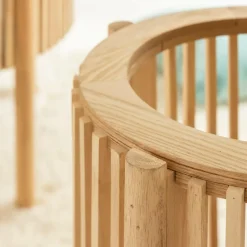 Table de chevet ronde en bois de pin Vénus