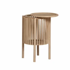 Table de chevet ronde en bois de pin Vénus