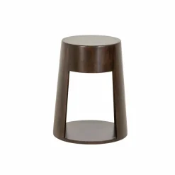 Table de chevet ronde en bois de manguier Isao