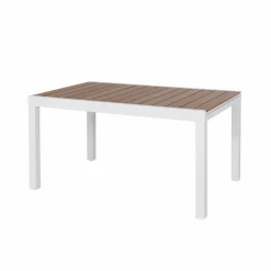 Table de jardin blanche en aluminium Ayden