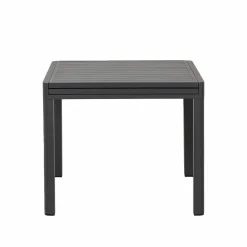 Table de jardin carrée en aluminium gris Kaïa
