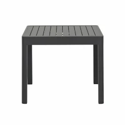 Table de jardin carrée en aluminium gris Kaïa