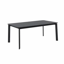 Table de jardin en aluminium gris Kaïa