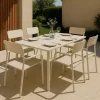 Table de jardin en aluminium taupe 8 places Kaïa