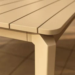 Table de jardin en aluminium taupe 8 places Kaïa