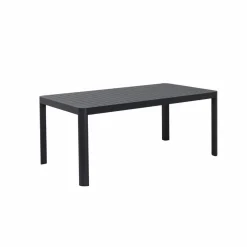 Table de jardin grise en aluminium Kaïa