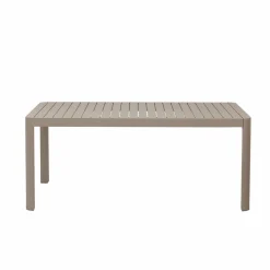 Table de jardin rectangulaire en aluminium taupe Kaïa