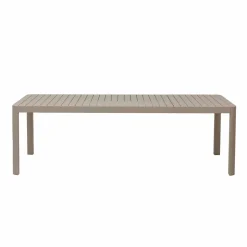 Table de jardin rectangulaire en aluminium taupe Kaïa
