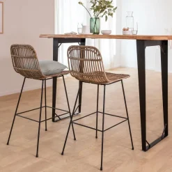 Table haute en bois d'acacia Tree