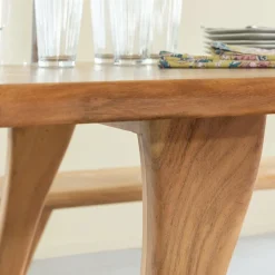 Table haute en bois d'acacia Orane