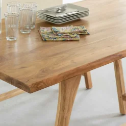 Table haute en bois d'acacia Orane