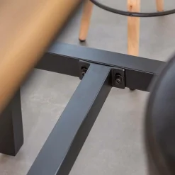 Table haute en bois de manguier et métal Petra