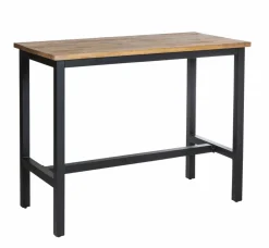 Table haute en bois de manguier et métal Petra