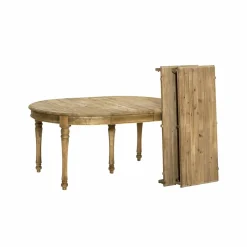 Table à manger avec allonges en bois recyclé Garance