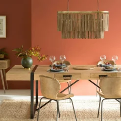 Table à manger avec allonges en bois de manguier New-York