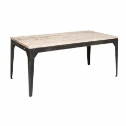 Table à manger avec allonges en bois de manguier et métal Locker