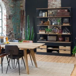 Table à manger avec allonges en bois de manguier Wood