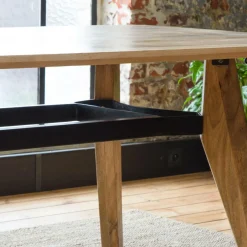 Table à manger avec allonges en bois de manguier Wood