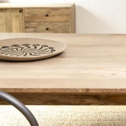 Table à manger avec allonges en bois de manguier Pia