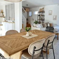 Table à manger en bois recyclé Blaise