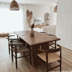 Table à manger en bois recyclé Blaise