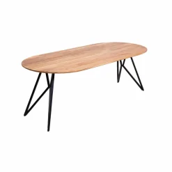 Table à manger ovale en bois d'acacia Ivan