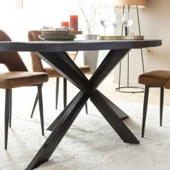 Table à manger ovale en bois de manguier Amor