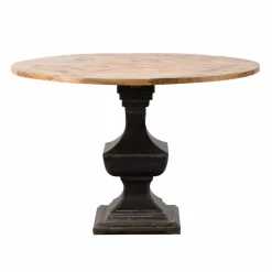 Table à manger ronde en bois de manguier Vitto