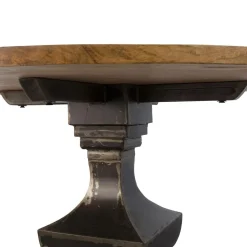 Table à manger ronde en bois de manguier Vitto