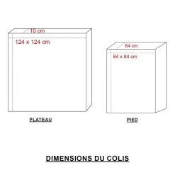 Table à manger ronde en bois de manguier Vitto