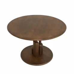 Table à manger ronde en bois de manguier Zola