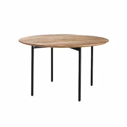 Table à manger ronde en bois de manguier Gloria