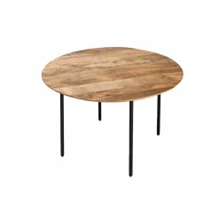 Table à manger ronde en bois de manguier Gloria