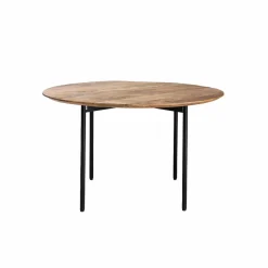 Table à manger ronde en bois de manguier Gloria