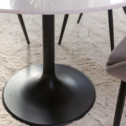 Table à manger ronde en marbre Servane