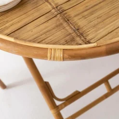 Table ronde en bambou 4 places Soline