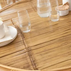 Table ronde en bambou 4 places Soline