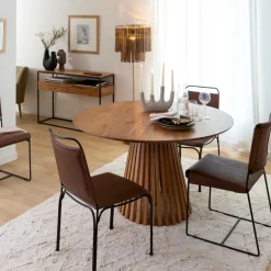 Table ronde en bois d'acacia Vida