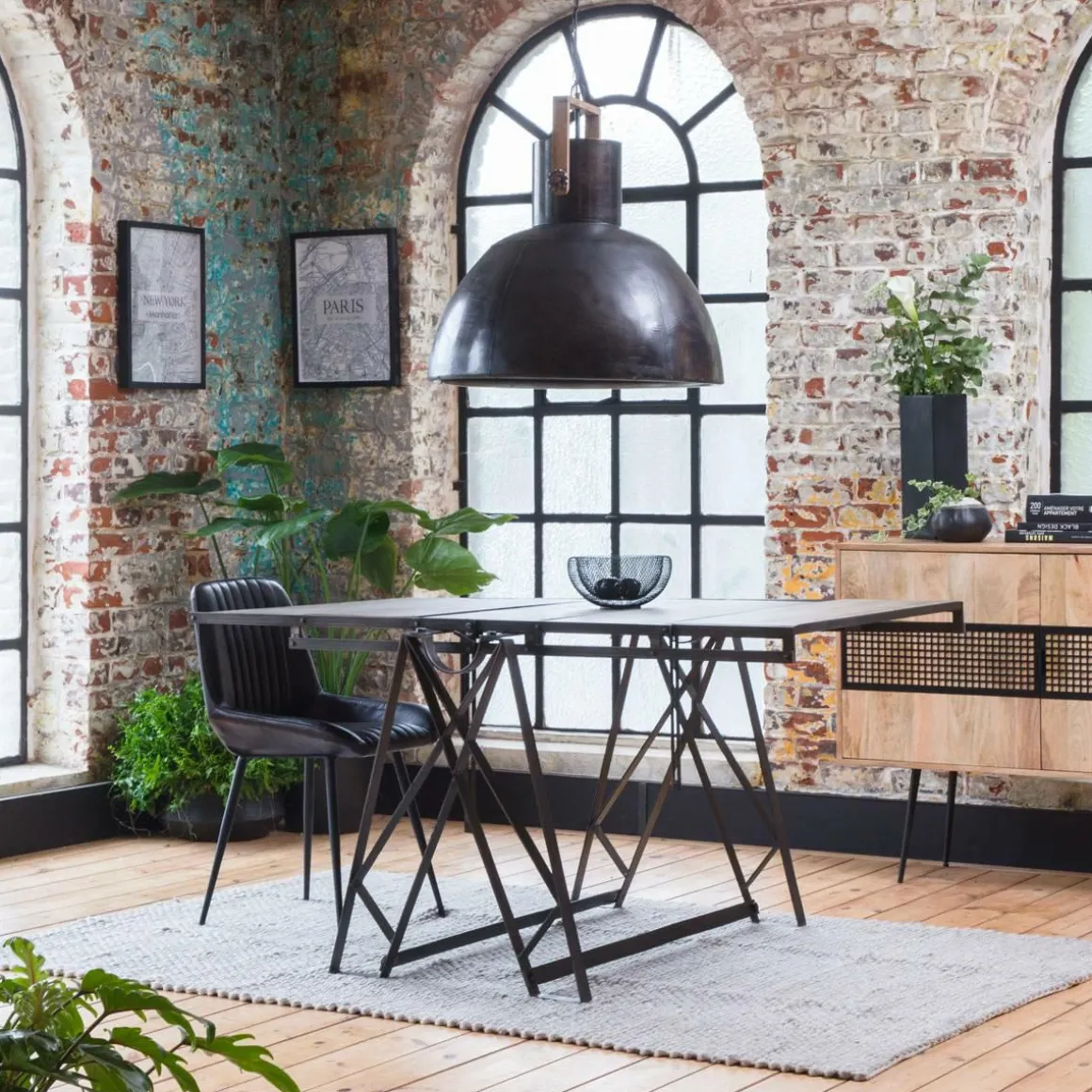 Table étagère en bois de manguier Santorini