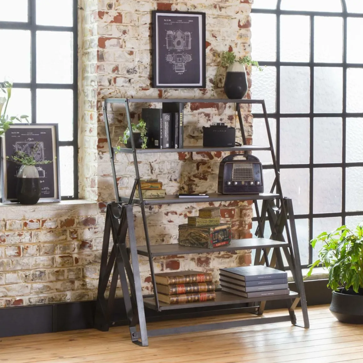 Table étagère en bois de manguier Santorini