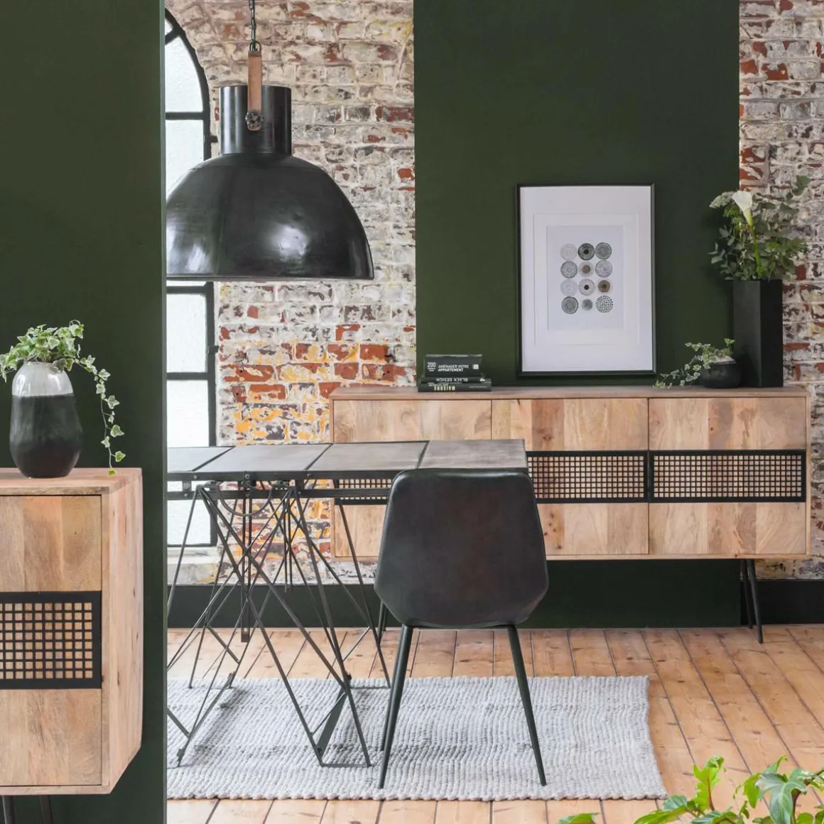 Table étagère en bois de manguier Santorini