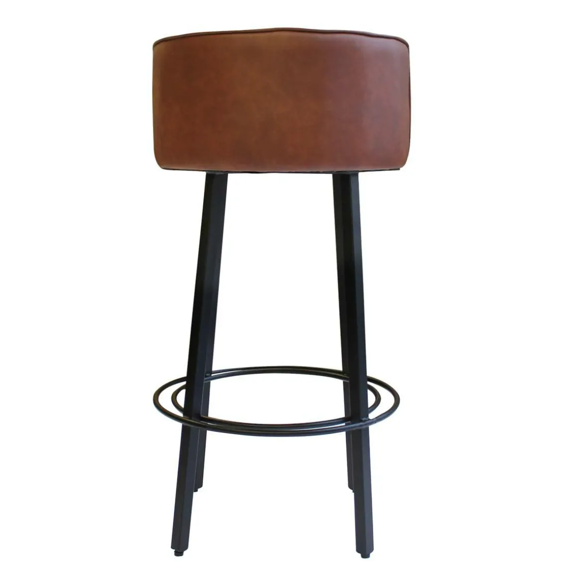 Tabouret de bar en cuir et métal Tiago
