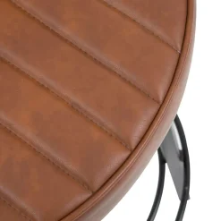 Tabouret de bar en cuir et métal Tiago