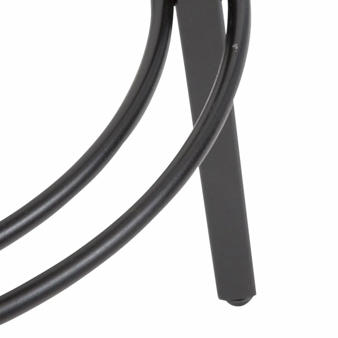 Tabouret de bar en cuir et métal Tiago