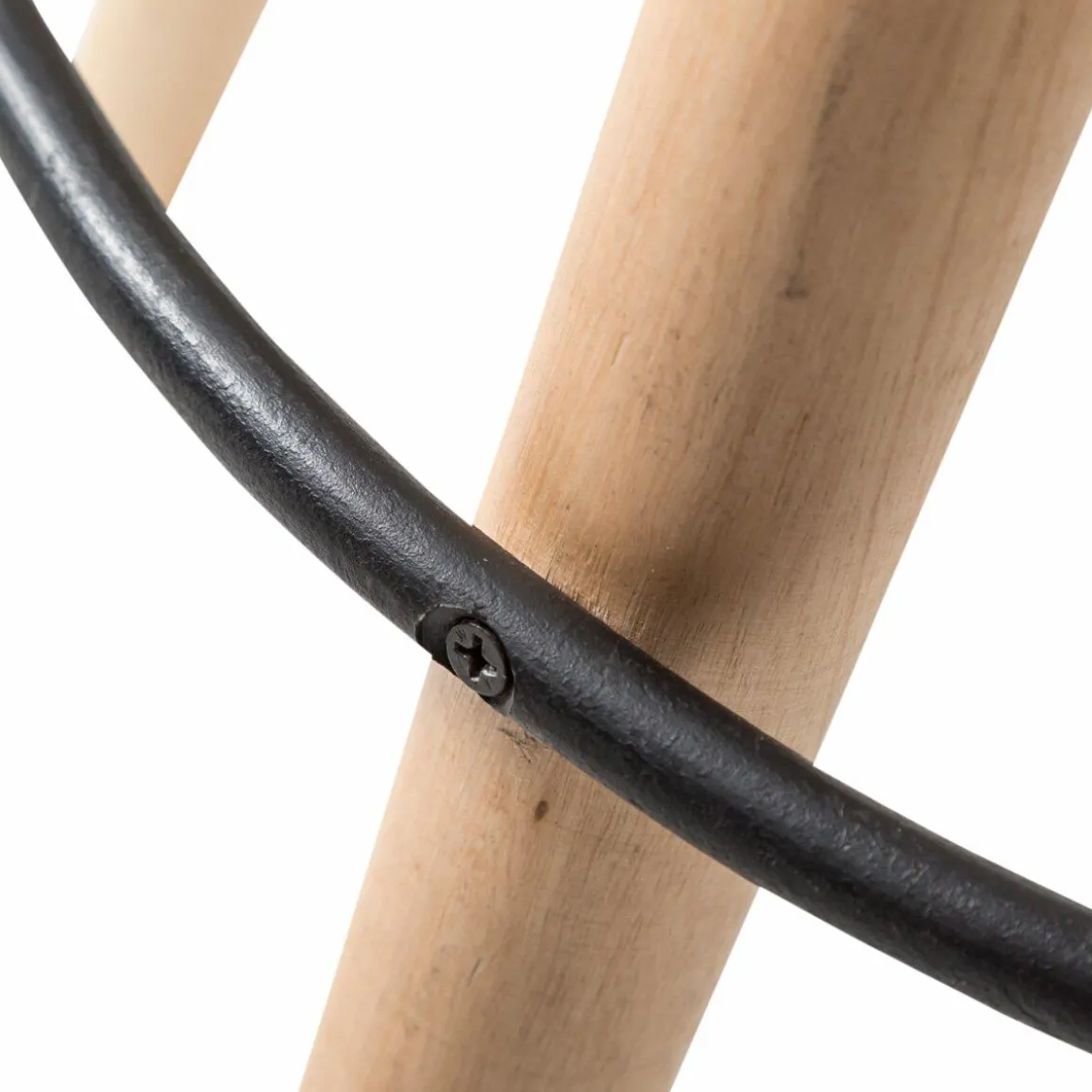 Tabouret de bar en cuir marron Jocelin