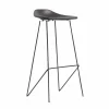 Tabouret de bar en cuir noir Archi