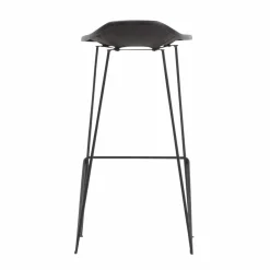 Tabouret de bar en cuir noir Archi