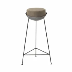 Tabouret de bar en métal 1 place Grey