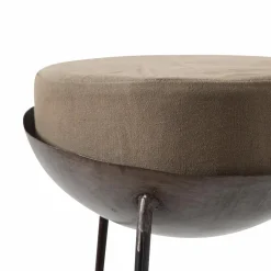 Tabouret de bar en métal 1 place Grey